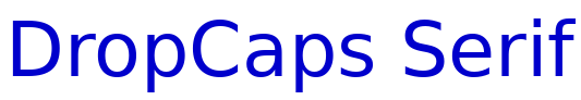 DropCaps Serif шрифт